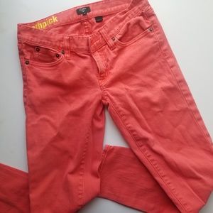 J Crew Coral Toothpick Jean